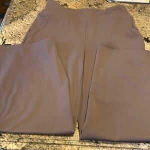 G4Free Women's Wide Leg Pants - Brown-Gray M